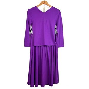 Vintage MISSONI Womens Matching Set Top Skirt Purple 100% Wool